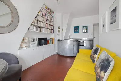 Cuisine ou kitchenette dans l'établissement Benjamine