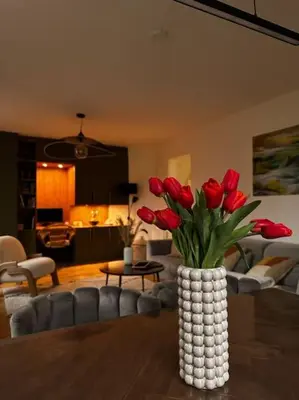 Cuisine ou kitchenette dans l'établissement Appartement charmant - Batignolles/Montmartre