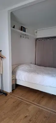 Un ou plusieurs lits dans un hébergement de l'établissement Vue Tour Eiffel Paris 13