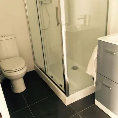 Salle de bains dans l'établissement Elegant flat in the historic center of Paris