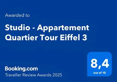 Certificat, récompense, panneau ou autre document affiché dans l'établissement Studio - Appartement Quartier Tour Eiffel 3 Free Netflix