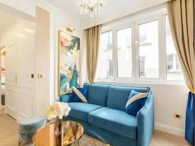 Coin salon dans l'établissement Merveil - Luxury Suite - Marais - Poissonniere