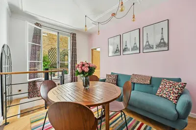 Coin salon dans l'établissement La Maison Kléber - Luxury apartments, Eiffel Tower - Champs-Elysées
