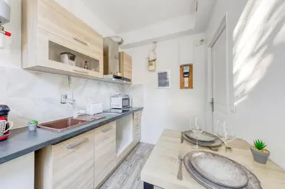 Cuisine ou kitchenette dans l'établissement Appartement Moderne, proche Porte de Versailles et Gare de Clamart
