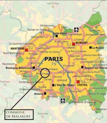 Plan de l'établissement Charment studio proche Paris 15