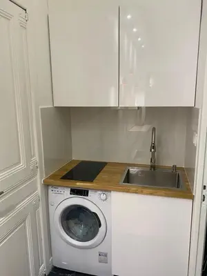 Cuisine ou kitchenette dans l'établissement joli studio 2/4 personnes
