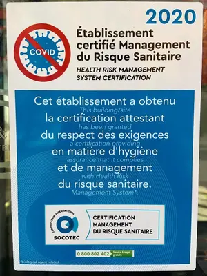 Certificat, récompense, panneau ou autre document affiché dans l'établissement B&B HOTEL Paris Porte des Lilas