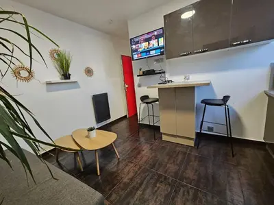 Cuisine ou kitchenette dans l'établissement Appartement Proche Metro Paris