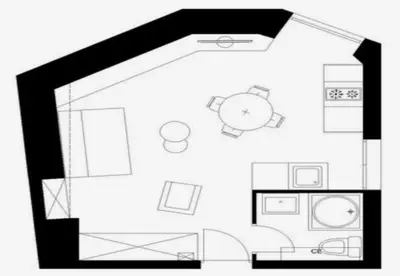Plan de l'établissement Chambre chez l'habitant Chatillon dans appartement partagé avec d'autres visiteurs et espace journée