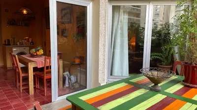Coin salon dans l'établissement Duplex Paris & Parc des Princes