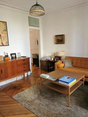 Coin salon dans l'établissement Home sweet home