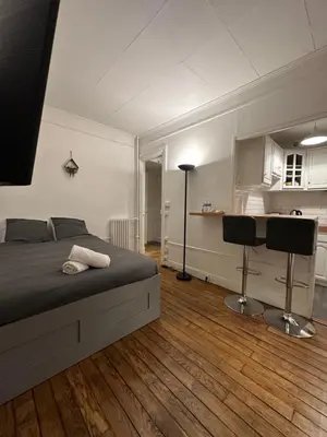 Cuisine ou kitchenette dans l'établissement Studio idéal proche centre Paris
