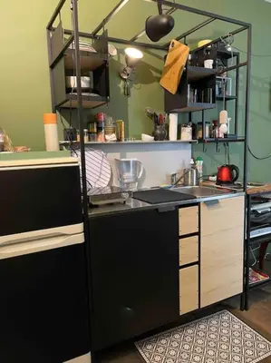 Cuisine ou kitchenette dans l'établissement Cosy Nest in Montmartre