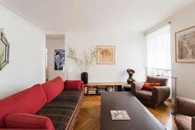 Coin salon dans l'établissement Legendre - Spacieux appartement à Batignolles
