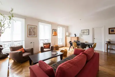 Coin salon dans l'établissement Legendre - Spacieux appartement à Batignolles