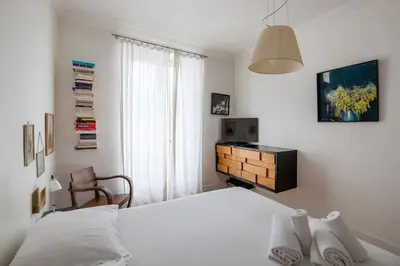 Un ou plusieurs lits dans un hébergement de l'établissement Legendre - Spacieux appartement à Batignolles