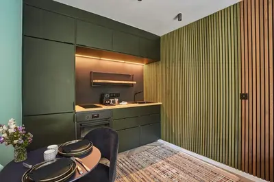 Cuisine ou kitchenette dans l'établissement Studio in Neuilly Porte Maillot by Studio prestige