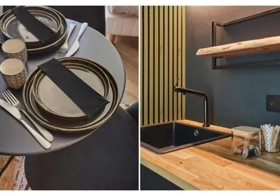 Cuisine ou kitchenette dans l'établissement Studio in Neuilly Porte Maillot by Studio prestige