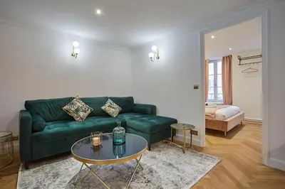 Coin salon dans l'établissement Apartment Saint Germain des Près by Studio prestige