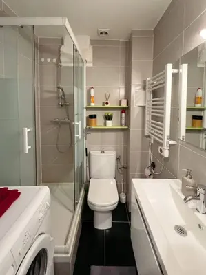 Salle de bains dans l'établissement Cosy Appart Centre de Paris