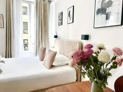 Un ou plusieurs lits dans un hébergement de l'établissement Mondétour Paris centre - Urban flat