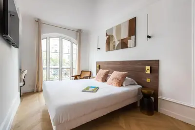 Un ou plusieurs lits dans un hébergement de l'établissement Luxurious & Central 2BD Apart for 4