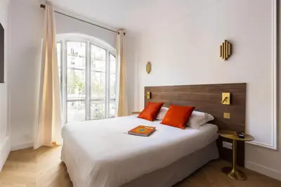 Un ou plusieurs lits dans un hébergement de l'établissement Luxurious & Central 2BD Apart for 4
