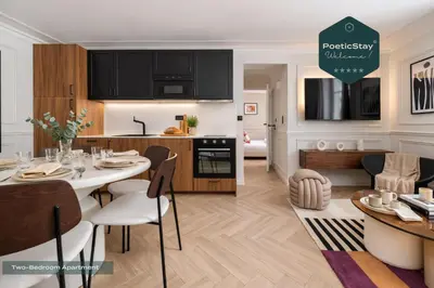 Cuisine ou kitchenette dans l'établissement PoeticStay - Louvre