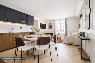 Cuisine ou kitchenette dans l'établissement PoeticStay - Louvre