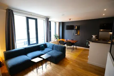 Coin salon dans l'établissement Beautiful parisian loft style in the heart of Paris