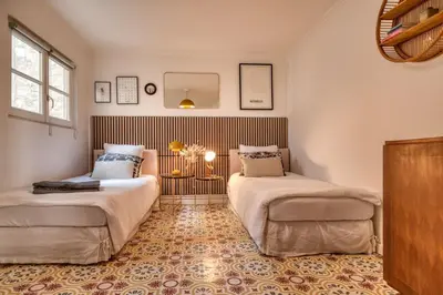 Un ou plusieurs lits dans un hébergement de l'établissement Rooftop garden in Paris