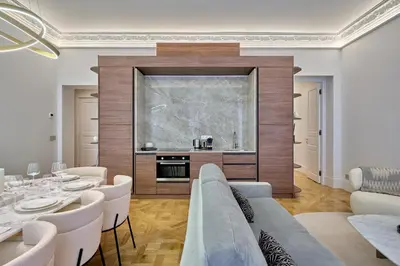 Coin salon dans l'établissement Apartment Matignon by Studio prestige