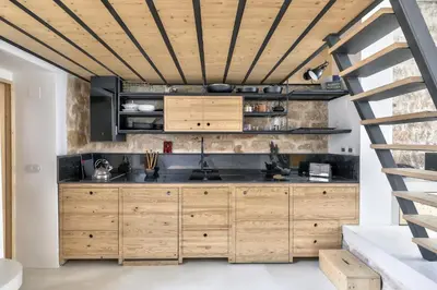 Cuisine ou kitchenette dans l'établissement Loft in Pernety