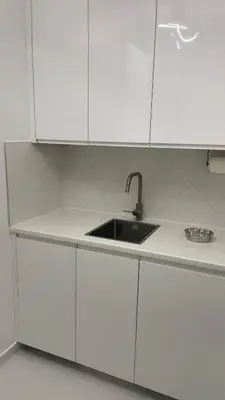 Cuisine ou kitchenette dans l'établissement Un studio de luxe Les Champs Elysées