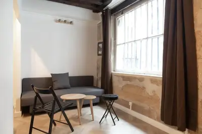 Coin salon dans l'établissement Apartment lyonnais center of paris