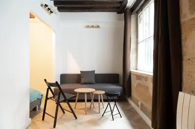 Coin salon dans l'établissement Apartment lyonnais center of paris