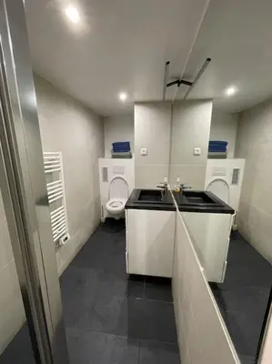 Cuisine ou kitchenette dans l'établissement confortable appartement 3 pièces Flatters