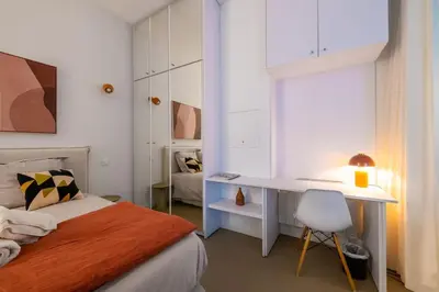 Un ou plusieurs lits dans un hébergement de l'établissement Superbe Loft 67 m2 Bastille Marais