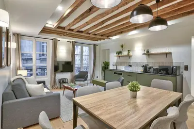 Cuisine ou kitchenette dans l'établissement Magnifique appartement pour 6 - Montorgueil