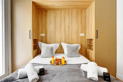 Un ou plusieurs lits dans un hébergement de l'établissement 245 Suite Mercedes - Superb apartment in Paris