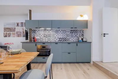 Cuisine ou kitchenette dans l'établissement Exceptionnel duplex à proximité de Montmartre!