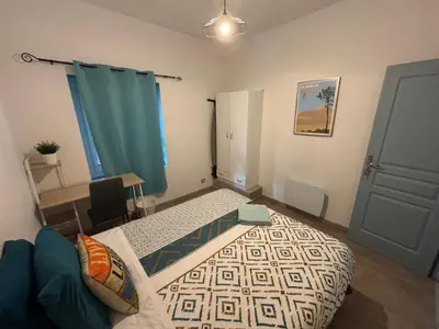Un ou plusieurs lits dans un hébergement de l'établissement B0 Appart 2022 - 10min PARIS/EXPO - 5 rooms/6 beds