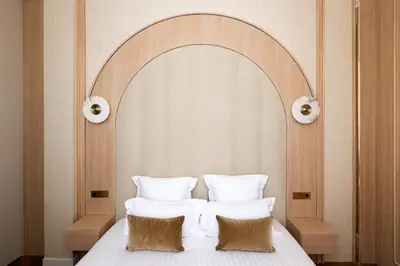 Un ou plusieurs lits dans un hébergement de l'établissement HIGHSTAY - Luxury Serviced Apartments - Le Marais