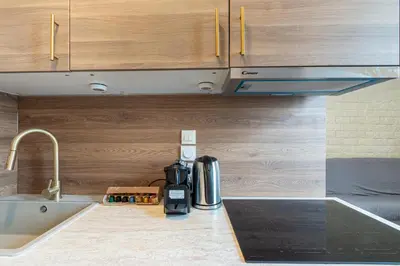 Cuisine ou kitchenette dans l'établissement Appartement Métro Alexandre Dumas
