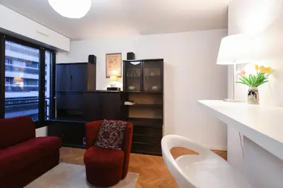 Coin salon dans l'établissement GuestReady - Studio lumineux à Folie-Méricourt