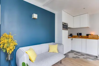 Cuisine ou kitchenette dans l'établissement GuestReady - Serene 1BR Apt in Folie-Méricourt