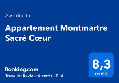 Certificat, récompense, panneau ou autre document affiché dans l'établissement Appartement Montmartre Sacré Cœur