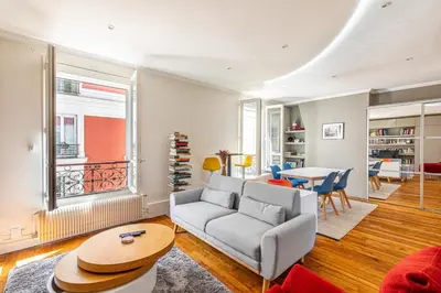 Coin salon dans l'établissement GuestReady -Appart lumineux près de la Place d'Italie