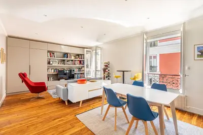 Coin salon dans l'établissement GuestReady -Appart lumineux près de la Place d'Italie