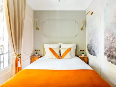 Un ou plusieurs lits dans un hébergement de l'établissement Merveil - Luxury Suite - Louvre - Ours I